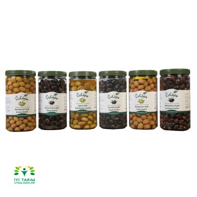 Burhaniye Yeşil Çizik Zeytin 500 Gr Cam Kavanoz thumb