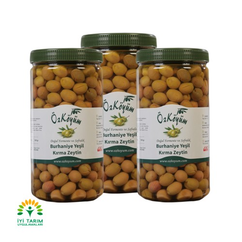 Burhaniye Kırma Yeşil Zeytin 3 KG