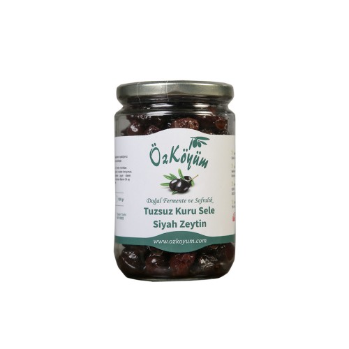 Tuzsuz Kuru Sele Siyah Zeytin 500 GR