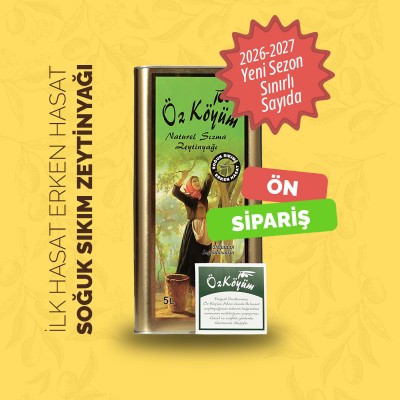Yeni Sezon İlk Hasat Soğuk Sıkım Zeytinyağı 5 LT - Ön sipariş thumb