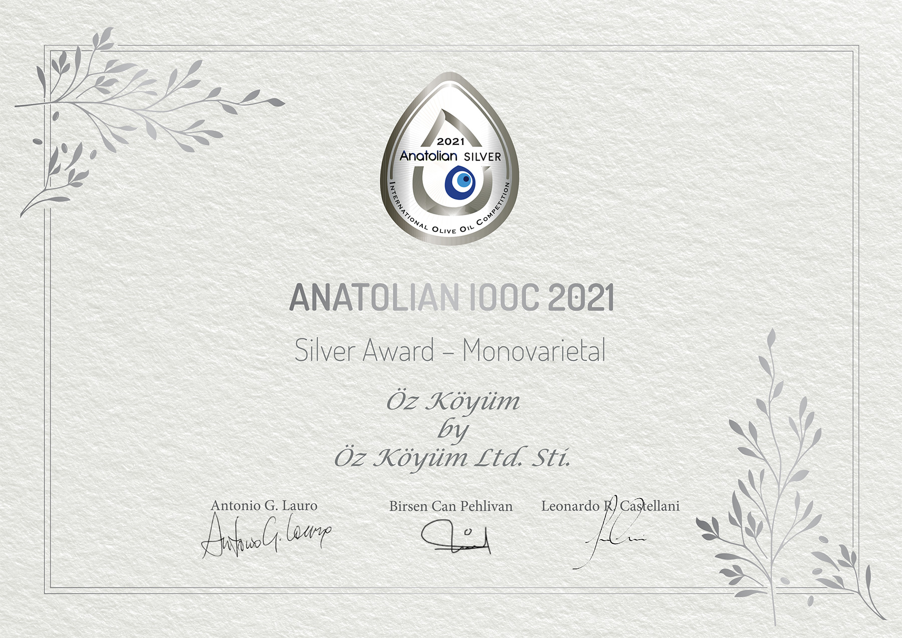 Anatolian IOOC 2021 - Gümüş Madalya
