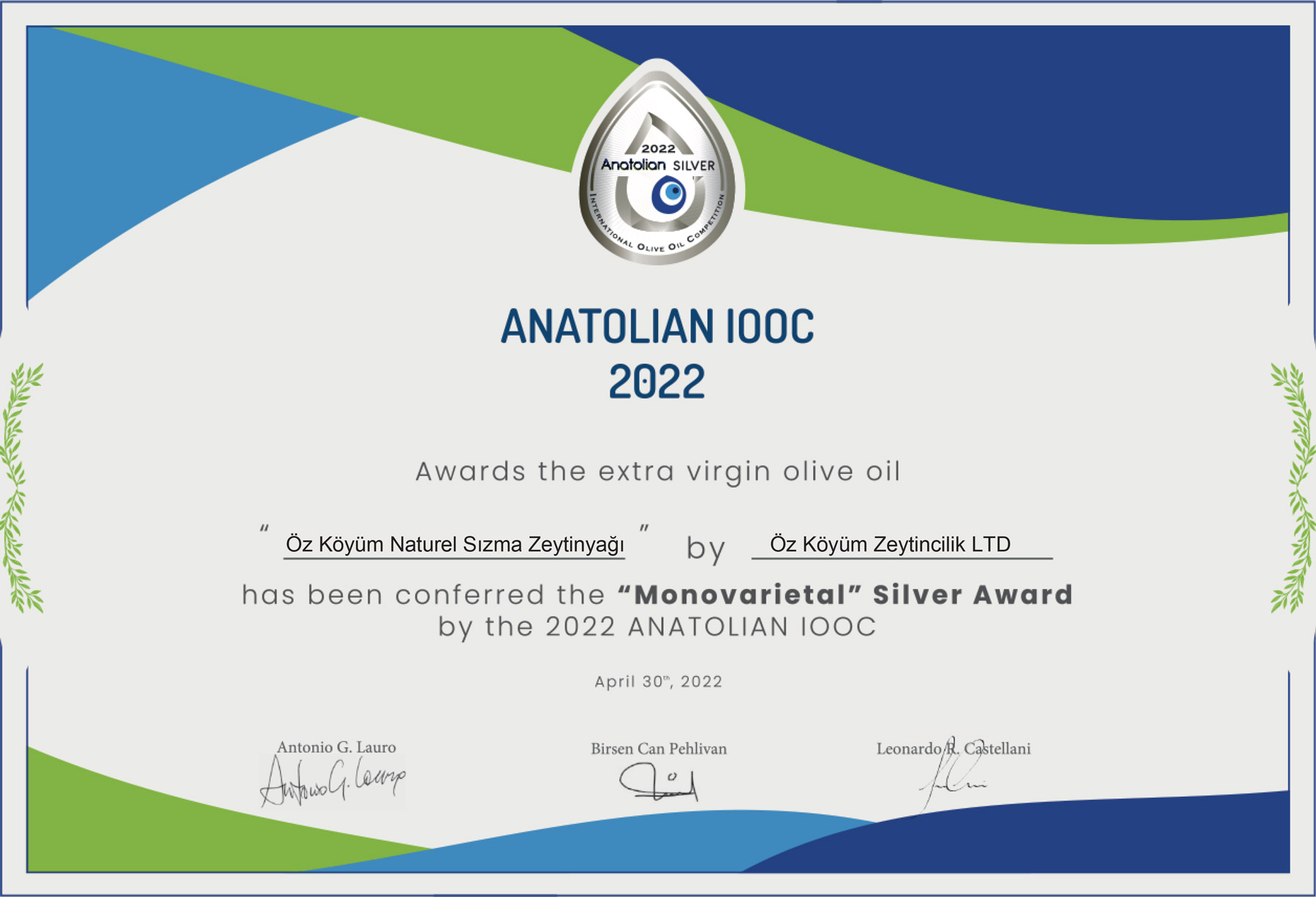 Anatolian IOOC 2022 - Gümüş Madalya
